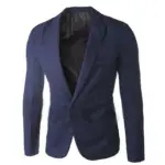 Male Business Wedding Suit Button Buckle Formal Jacket