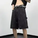 Men's Denim Shorts Summer Thin American Retro High Street Five-point Pants Loose Straight Casual Pants
