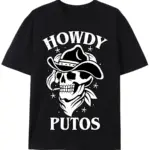 Western Denim T-Shirt - 180g 100% Cotton Printed, Short Sleeve Round Neck Outdoor Wear