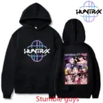 New Kpop Demon Hunters Winter Hoodie Tanjiro Women Men Anime Cartoon Warm Sports Sweatshirt