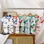 2PCS Children Clothing Set Child T-shirt Suit Summer Cotton New Girls Shorts Clothes Baby Boys Short Sleeve Kid Clothes