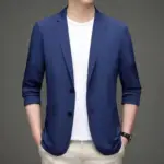 Men Suit Jackets Blazer Coat Slim Fit Smart Casual Autumn New Fashion Clothing Two Buttons Color Korean ﻿