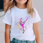 Boys T-shirt Girls Kids Rhythmic Gymnastics Printed T-shirt Modal Clothing Short Sleeves Boys Clothes