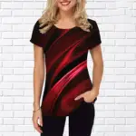 Fashion Tie-dye Women T-Shirts Summer Short Sleeve Striped Gradient 3D Printed Street Ladies Tee 6XL Plus Size Casual Tops