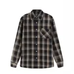Men's Contrasting Checked Shirt Classic Retro Casual Long Sleeve Lapel Shirt