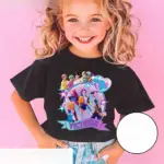 Kpop Demon Hunters Children's T Shirt Women Short Sleeve Saja Boys Kids Tee Kpop Demon Hunters Tshirt Boys Girls Family Clothing
