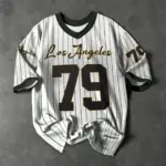 Short-sleeved T-shirt retro baseball chic