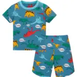 Summer children's clothing set for boys and girls aged 1-8, sleepwear set, cotton full printed cartoon 2ps, comfortable pajamas