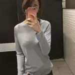 Hot Sale 2025 New Spring Summer Basic Tops Long Sleeve Loose Thin Sexy Blue T-shirt Women Fashion Solid Color Cotton Tee Femme