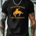 Fashion Denim Graphic Print T-shirt Clothes Casual Outdoor T-shirt Men's Loose Sports Short Sleeve Tee New Daily T Shirt For Man