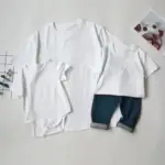 Parent-child Cotton Short Sleeve Tops Tees Mom Dad and Daughter Son Matching Baby Summer Clothes Family T-shirts Father Mother