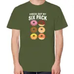 Funny Graphic T Shirts Check Out My Six Pack Donut Fashion Print T Shirt Summer Casual Crewneck Tees Tops Cotton O-Neck T-Shirt
