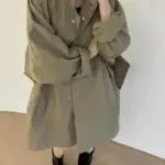 Outerwear Cardigan Pockets Basics 2024 Autumn