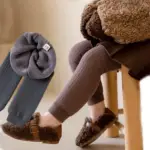 0-12Y Toddler Girl Flannel Clothes Tights Cotton Solid Thick Ribbed Fleece Lined Girls Leggings Kid Warm Outerwear Winter Pants