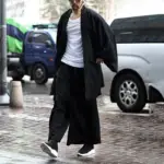 Personality Loose Trend in The Long Men's Thin Coat Trench Coat Spring and Summer New Solid Color Bat-sleeve Men's Cardigan
