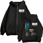 Hip Hop Zip Up Hooded Sweatshirt Casual Fleece Jacket Coat