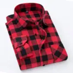 Plaid Shirt 2025 New Autumn Winter Flannel Red Checkered Shirt Men Shirts Long Sleeve Chemise Homme Cotton Male Check Shirts