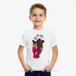 Super Mum Milk Silk Round Neck Slim-fit Base T-shirt for Kids Girl Clothes Boys Clothes Kids Clothes