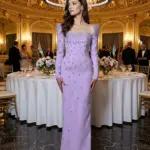 Elegant Violet Wedding Heavy Sequined Diamonds Women