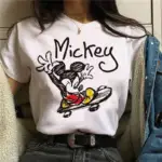 Potdemiel Honey Jar Kids Mickey Print Spring 100% Cotton Comfortable T-Shirt for Girls Fashionable Boys' Disney Clothing