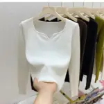 2023 New Autumn Knitted Women Sweater Ribbed Pullovers Winter Basic Women Sweaters Bottoming Shirt Soft Jumper Warm Tops