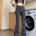 Chic Pockets Cargo Pants Women Fashion Young Popular Cool Boyfriend All-match Leisure Trousers Girls Comfortable Trendy Ins New