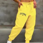 California 1998 Letter Printing Woman Sweatpants Fashion Comfy Long Pants Trendy Basic Trousers Casual Elastic Waist Pant