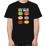 Check Out My Six Pack Donut Funny Graphic T Shirts Summer Casual Crewneck Tees Tops Cotton Unisex Breathable Print T Shirt