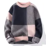 Winter Handsome Plaid Sweater Men