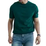 Men's Short-sleeve Men Top Summer Crew Neck T-shirt Lightweight Breathable Knitted Shirt for Business Top