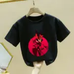 Hazbins Hotel Series Boy Girl Base Top Cartoon Print Summer T-shirts for Child Outdoor Clothes Short Sleeve Funny Birthday Gift