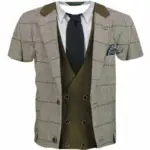 2024 Summer New Men's Business Fake Suit Pattern 3D Printed T-shirt Streetwear Fashion Men Women Short Sleeve Tees Tops Clothing
