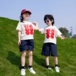 Parent-child Matching Family Outfits Short SleeveMother and Daughter Son T Shirts Tops and Shorts Two Piece Sets Clothes Father
